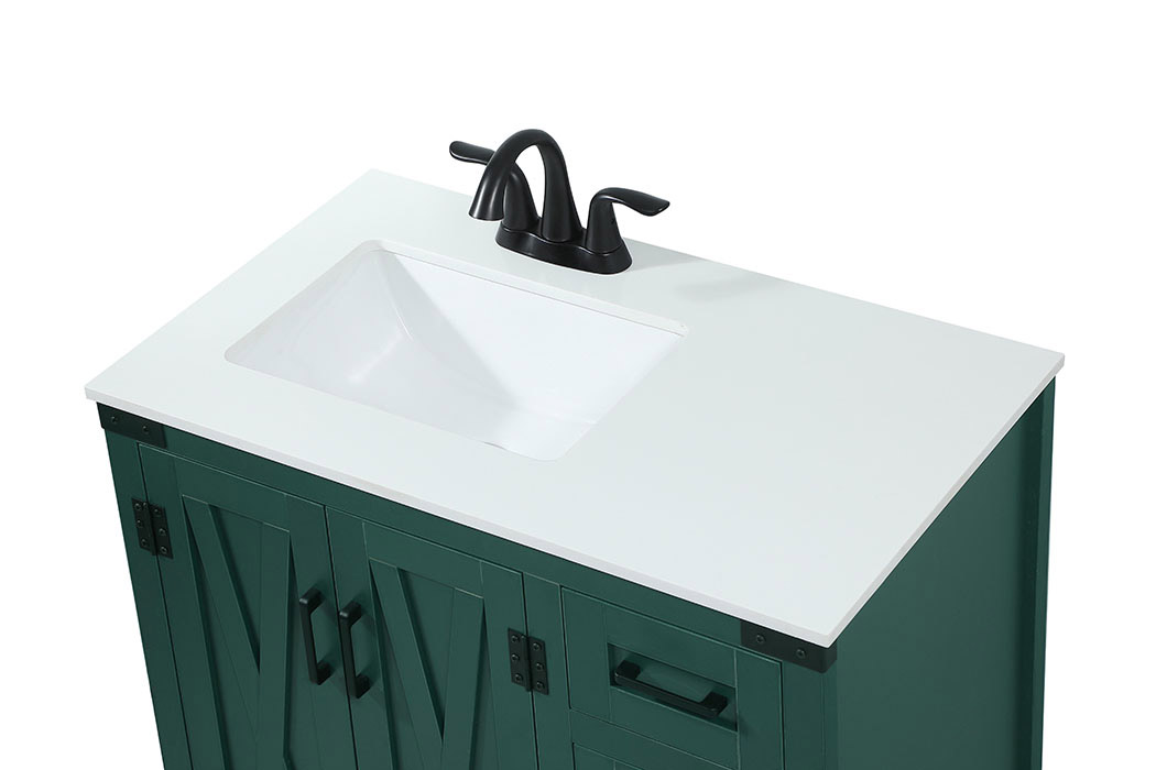 Elegant Bathroom Vanity - Green (VF90232MGN)