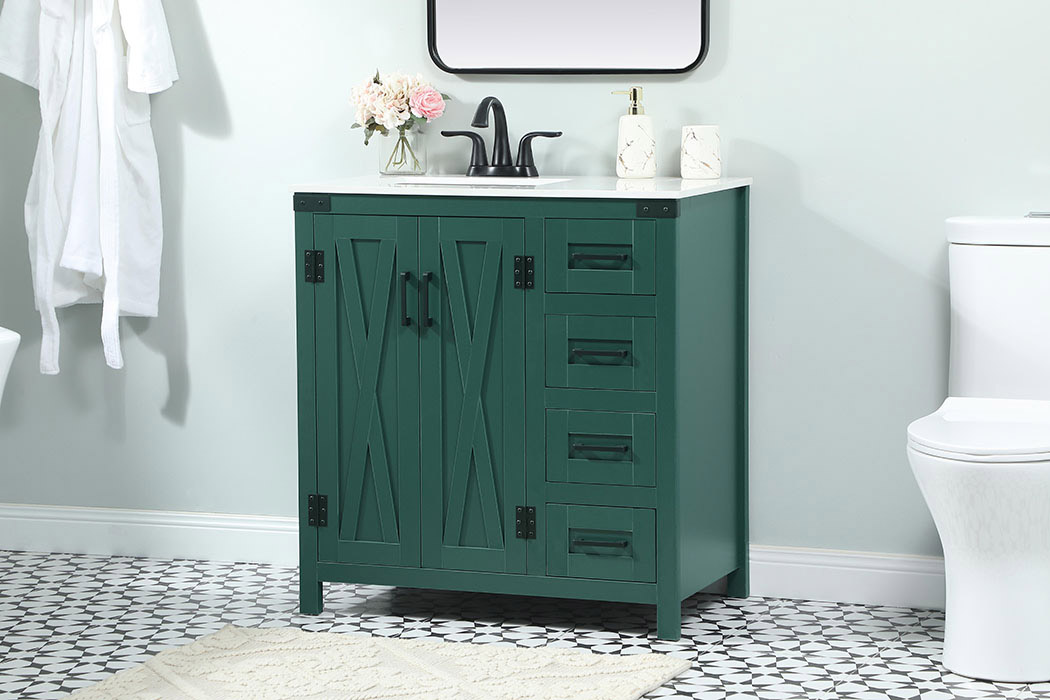 Elegant Bathroom Vanity - Green (VF90232MGN)