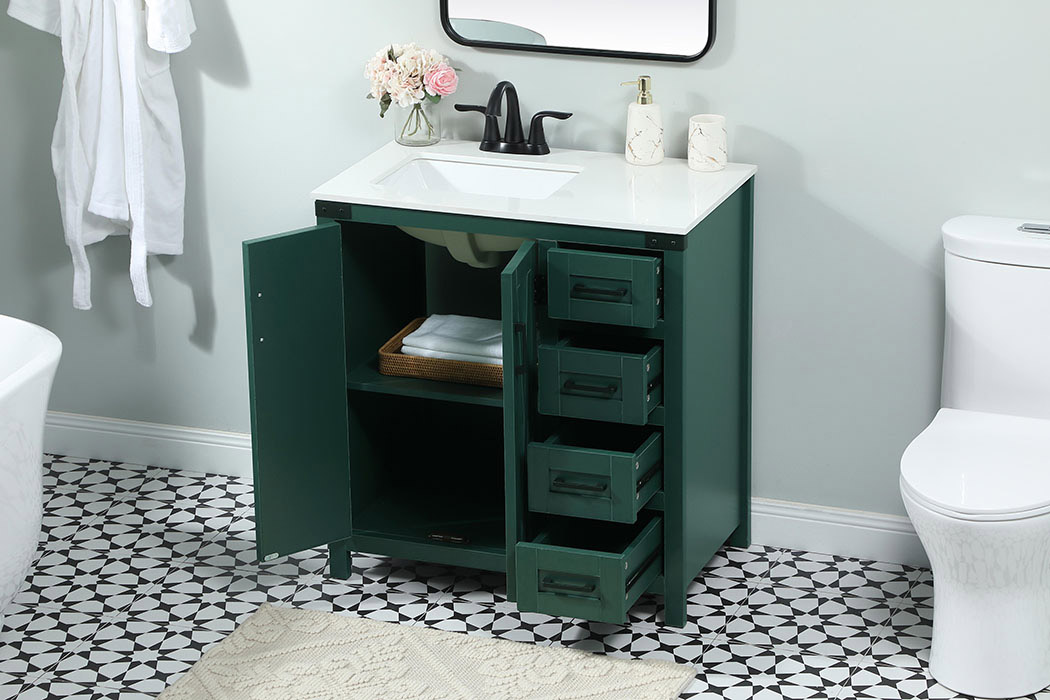 Elegant Bathroom Vanity - Green (VF90232MGN)