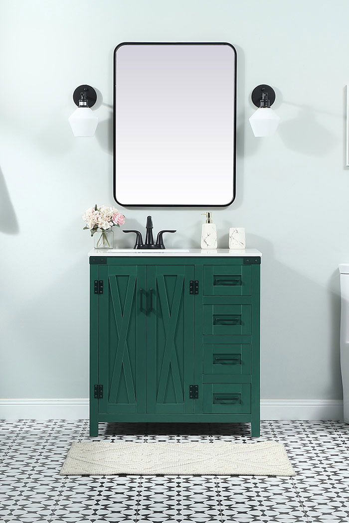 Elegant Bathroom Vanity - Green (VF90232MGN)