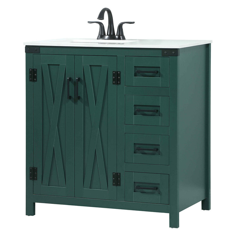 Elegant Bathroom Vanity - Green (VF90232MGN)