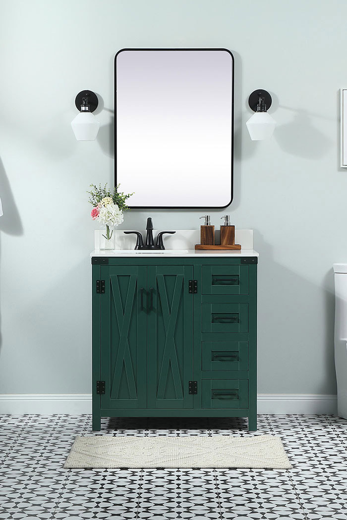 Elegant Bathroom Vanity - Green (VF90232MGN-BS)