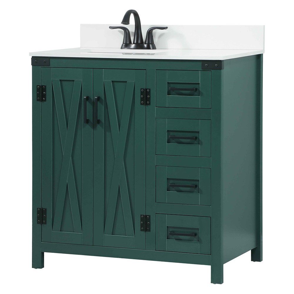 Elegant Bathroom Vanity - Green (VF90232MGN-BS)