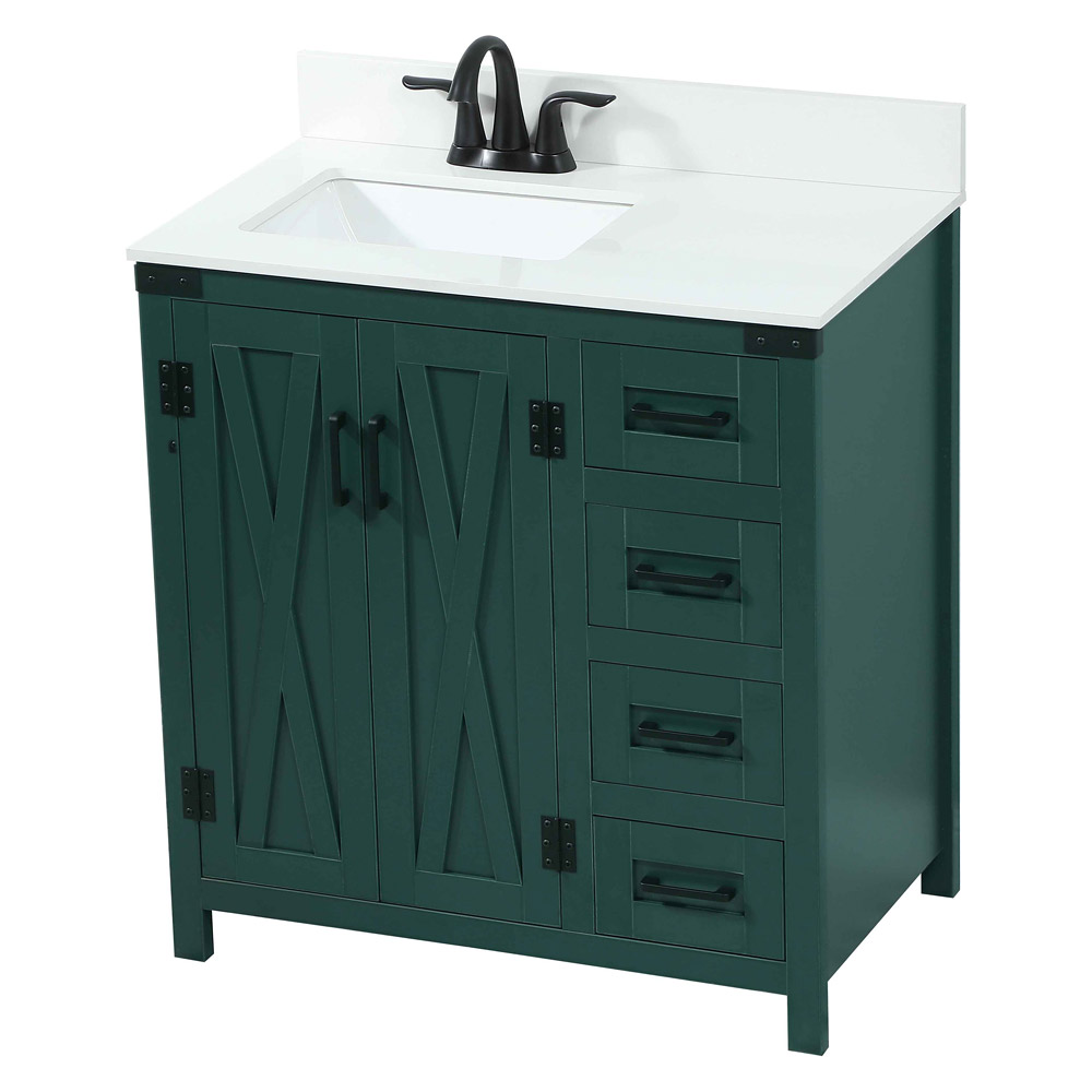 Elegant Bathroom Vanity - Green (VF90232MGN-BS)