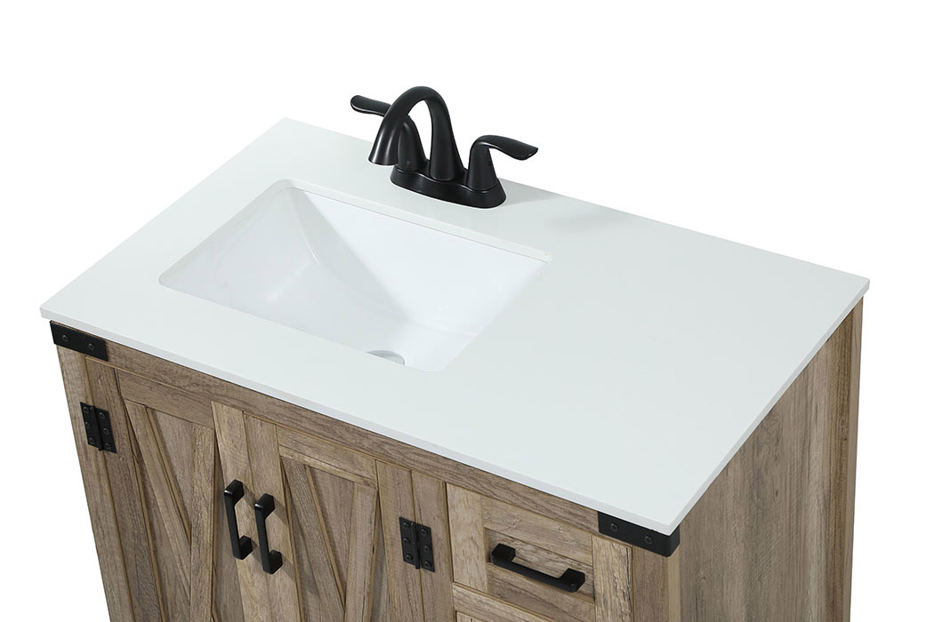 Elegant Bathroom Vanity - Natural Wood (VF90232NT)