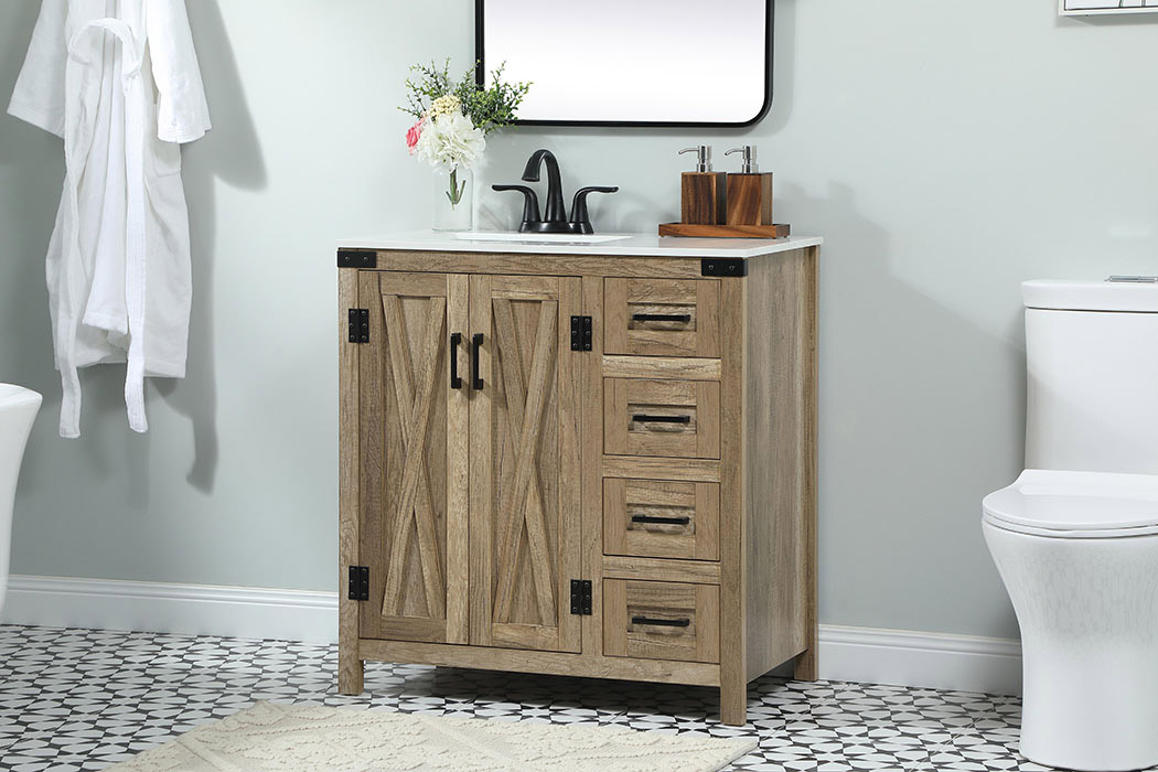 Elegant Bathroom Vanity - Natural Wood (VF90232NT)