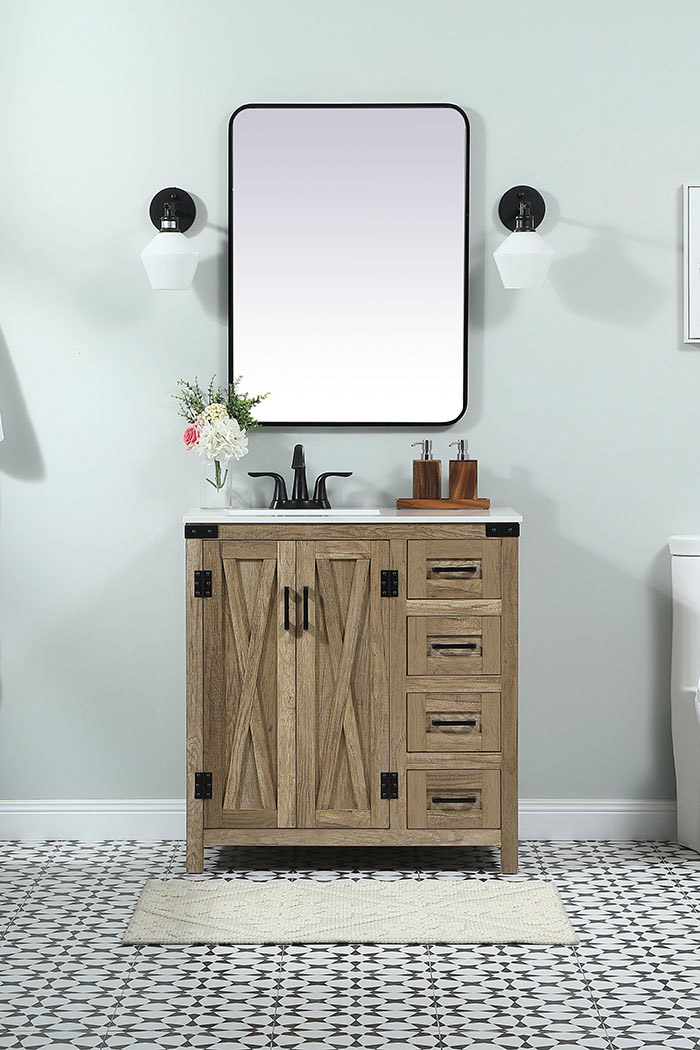 Elegant Bathroom Vanity - Natural Wood (VF90232NT)