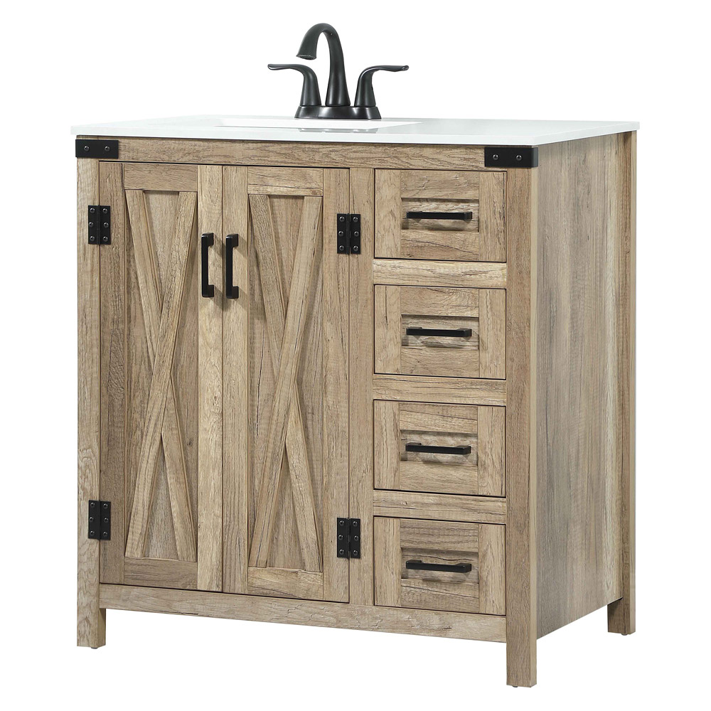 Elegant Bathroom Vanity - Natural Wood (VF90232NT)