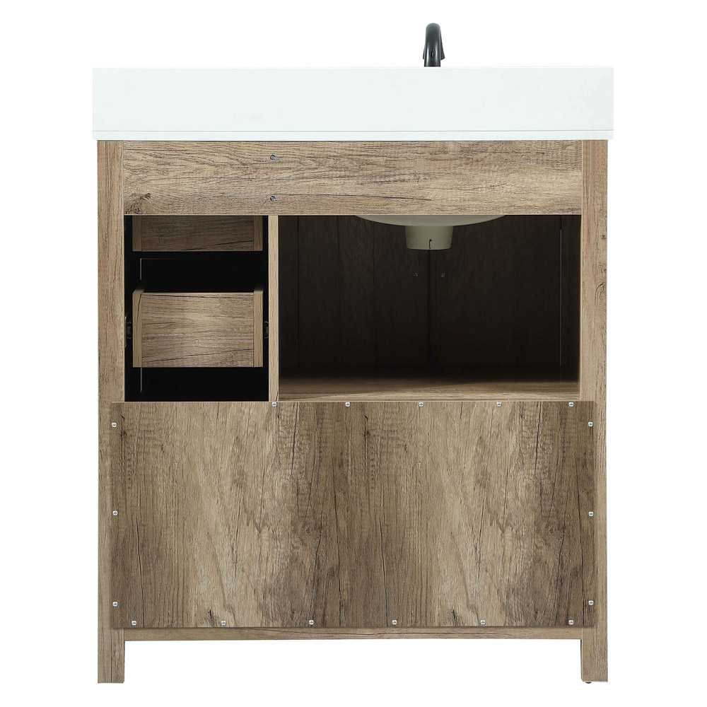 Elegant Bathroom Vanity - Natural Wood (VF90232NT-BS)