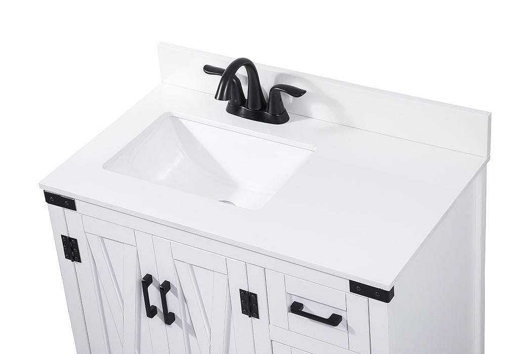 Elegant Bathroom Vanity - White (VF90232WH-BS)