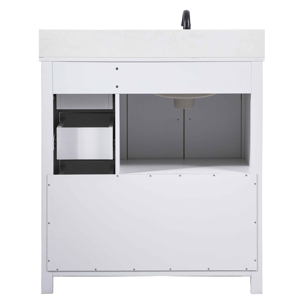 Elegant Bathroom Vanity - White (VF90232WH-BS)