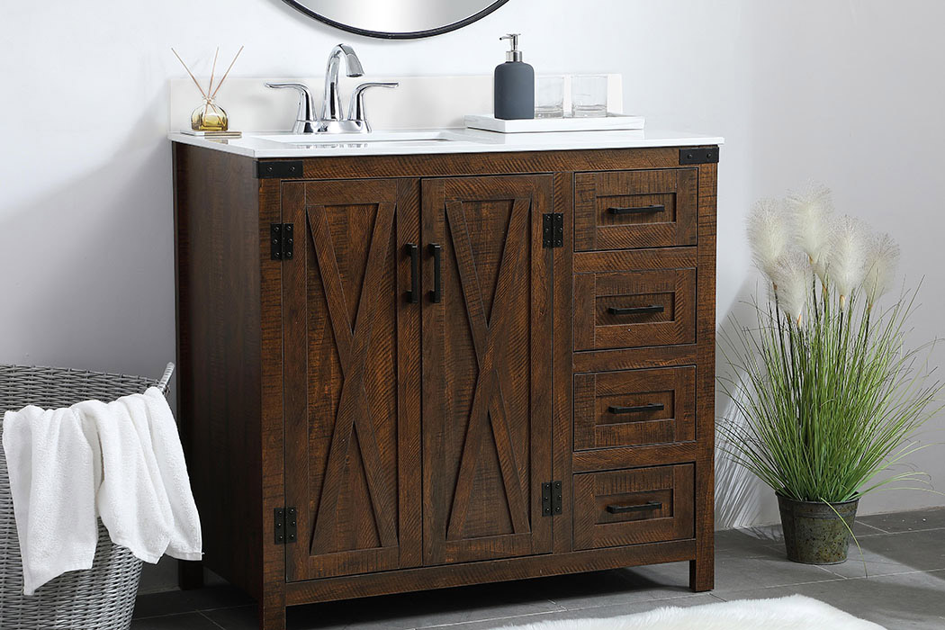 Elegant Bathroom Vanity - Espresso (VF90236EX-BS)