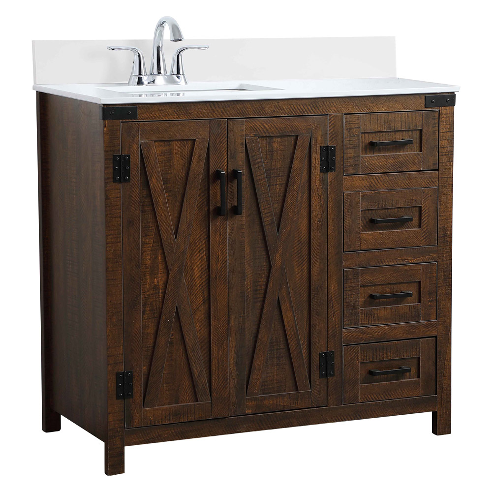 Elegant Bathroom Vanity - Espresso (VF90236EX-BS)