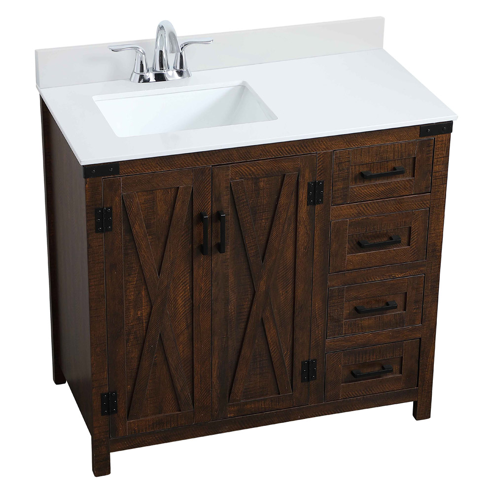 Elegant Bathroom Vanity - Espresso (VF90236EX-BS)