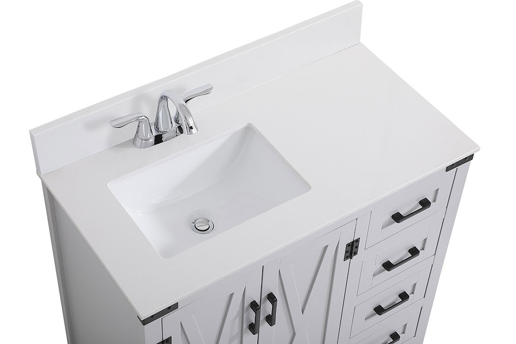 Elegant Bathroom Vanity - Gray (VF90236GR-BS)