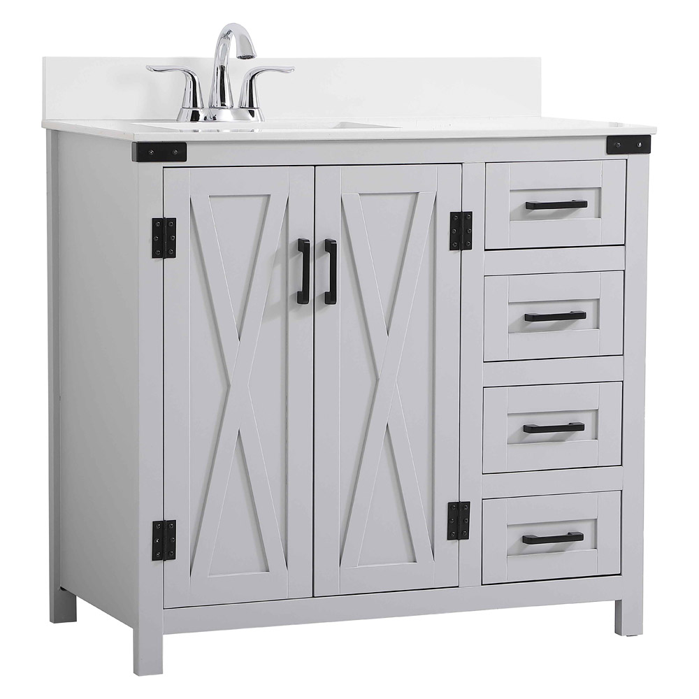 Elegant Bathroom Vanity - Gray (VF90236GR-BS)