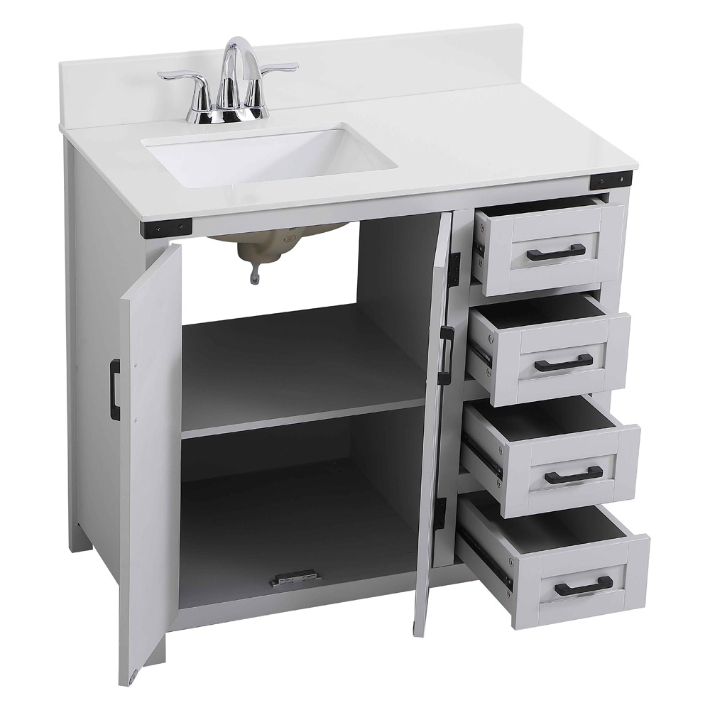 Elegant Bathroom Vanity - Gray (VF90236GR-BS)