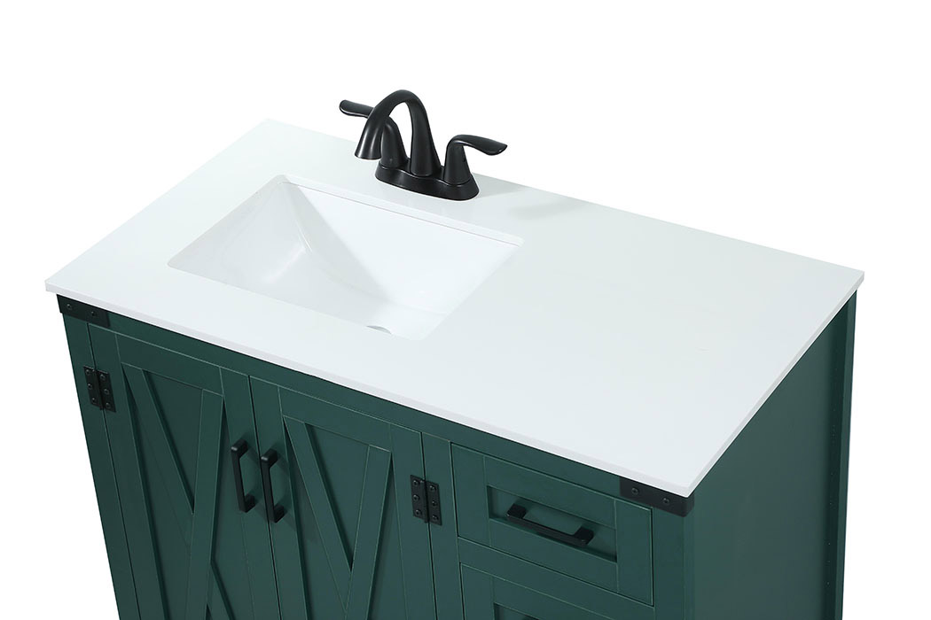 Elegant Bathroom Vanity - Green (VF90236MGN)