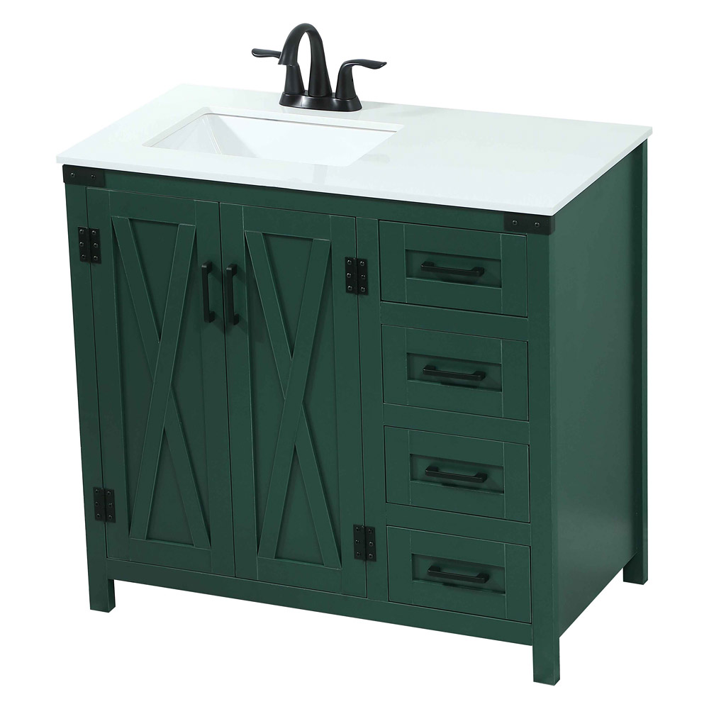 Elegant Bathroom Vanity - Green (VF90236MGN)