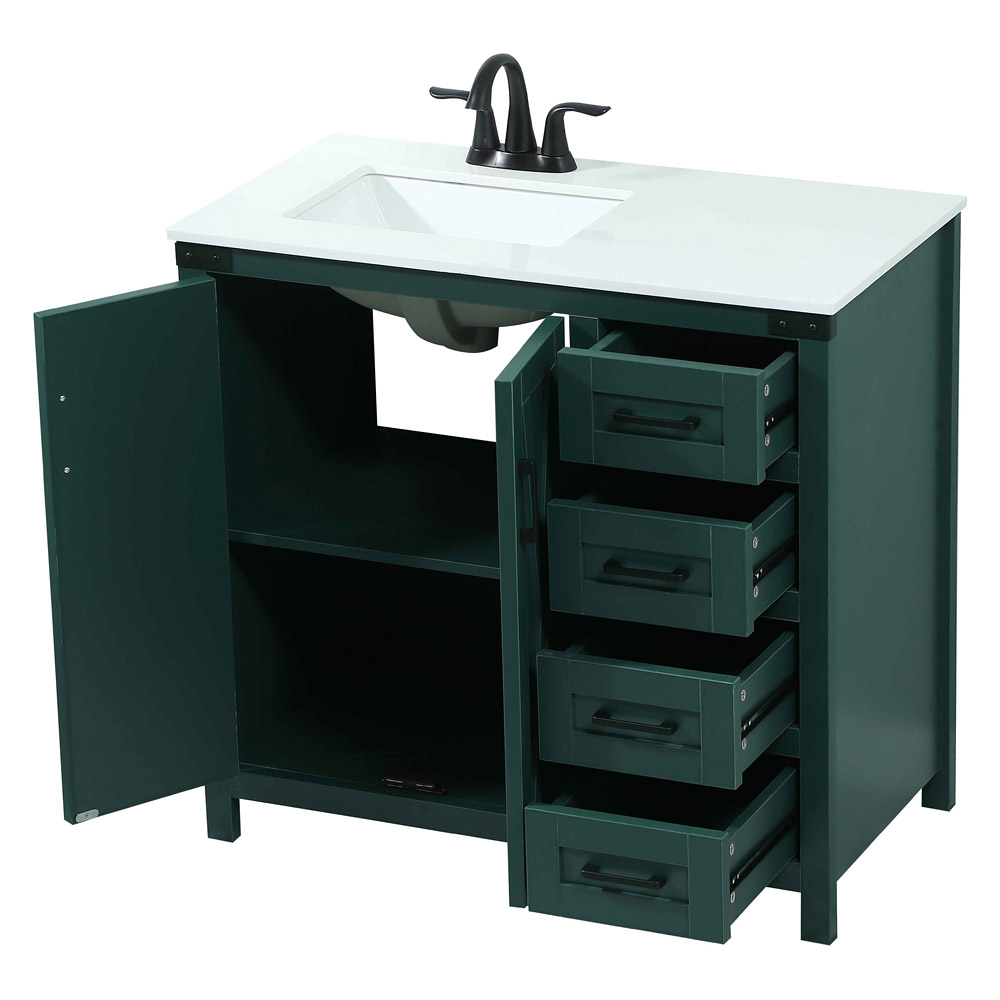 Elegant Bathroom Vanity - Green (VF90236MGN)