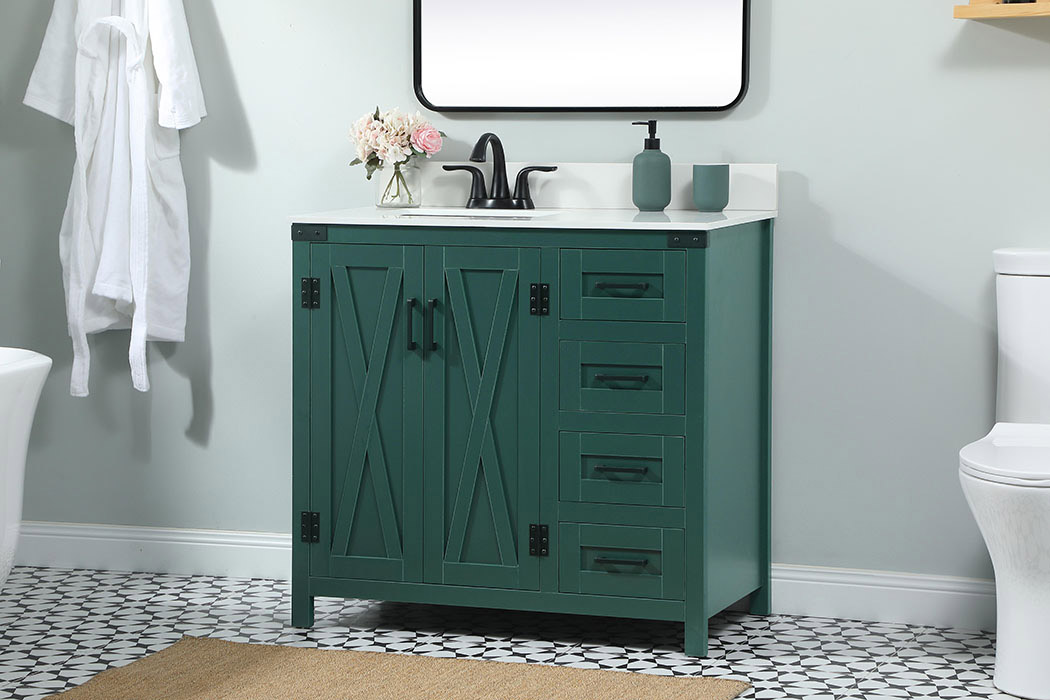 Elegant Bathroom Vanity - Green (VF90236MGN-BS)