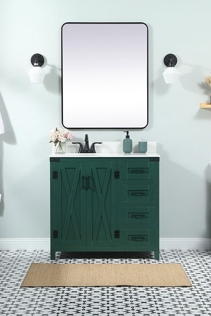 Elegant Bathroom Vanity - Green (VF90236MGN-BS)