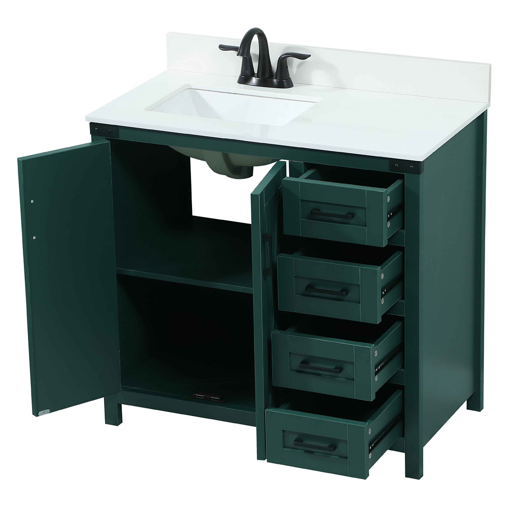 Elegant Bathroom Vanity - Green (VF90236MGN-BS)