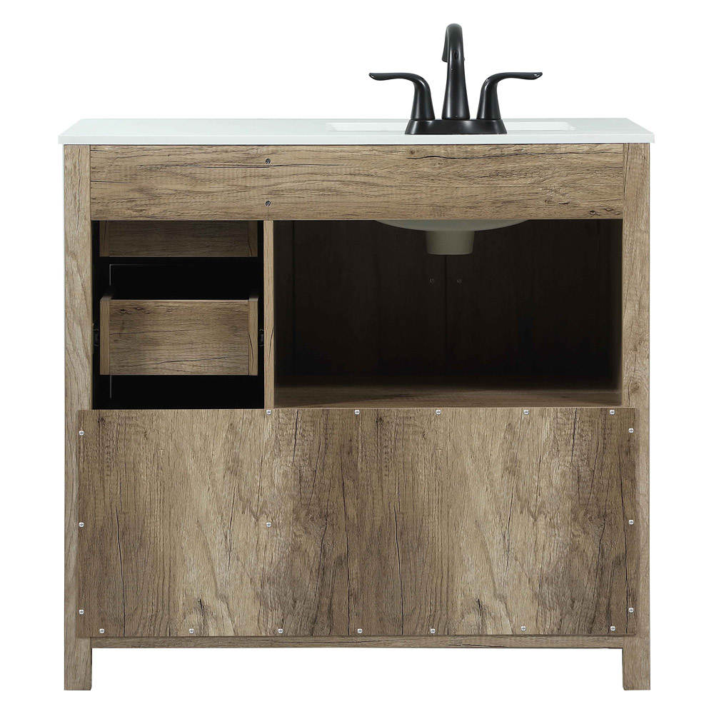 Elegant Bathroom Vanity - Natural Wood (VF90236NT)