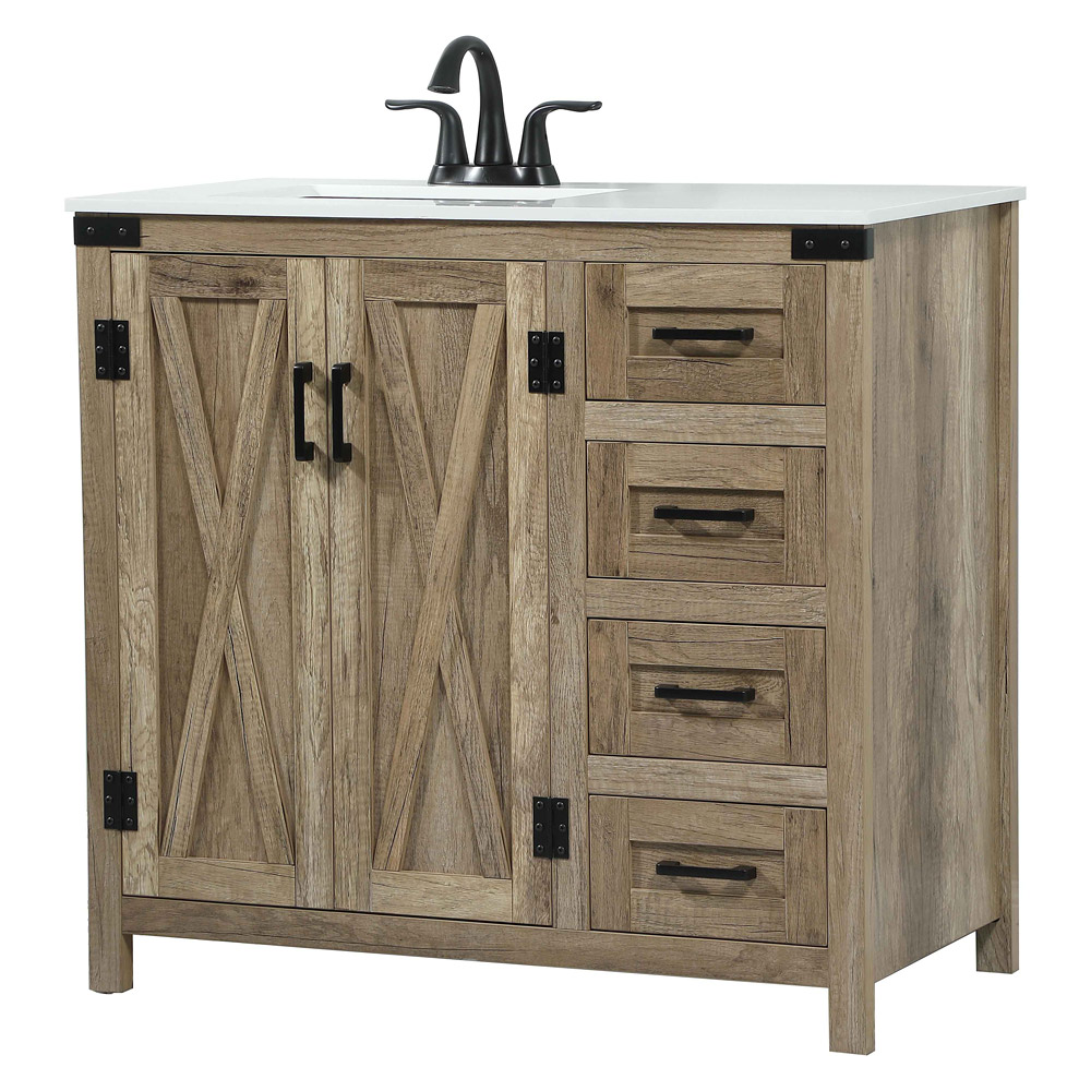 Elegant Bathroom Vanity - Natural Wood (VF90236NT)