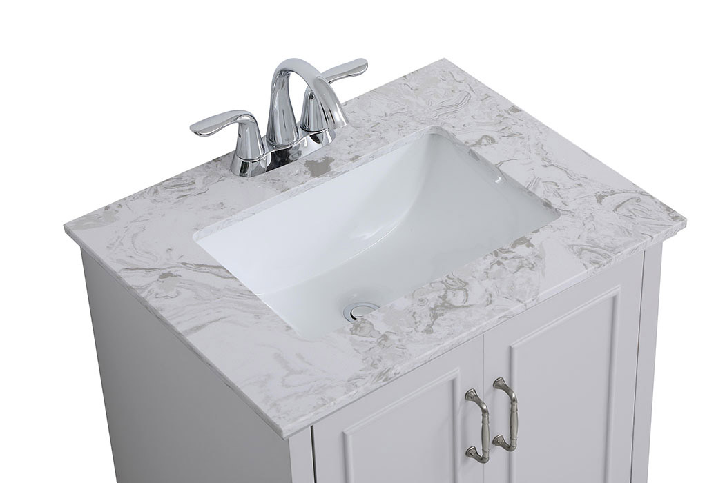 Elegant Bathroom Vanity - Gray, L 24" (VF90624GR)