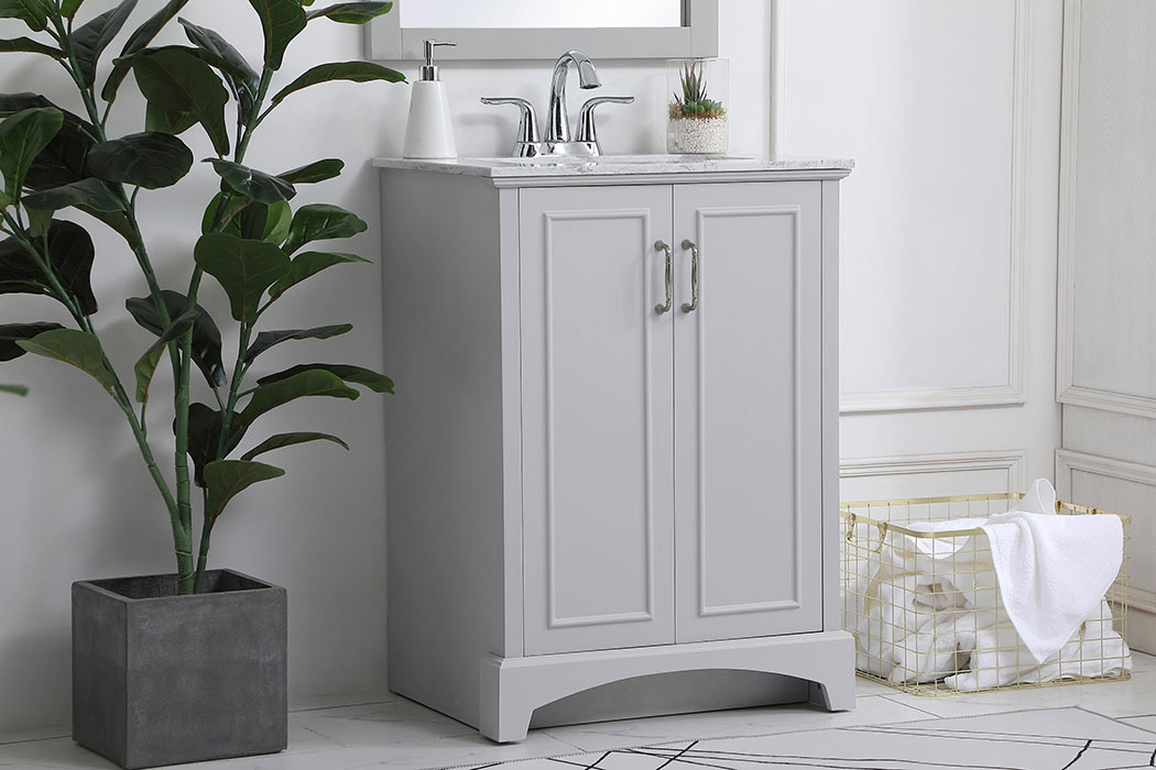 Elegant Bathroom Vanity - Gray, L 24" (VF90624GR)