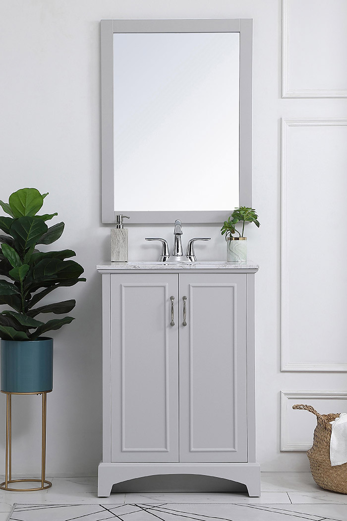 Elegant Bathroom Vanity - Gray, L 24" (VF90624GR)