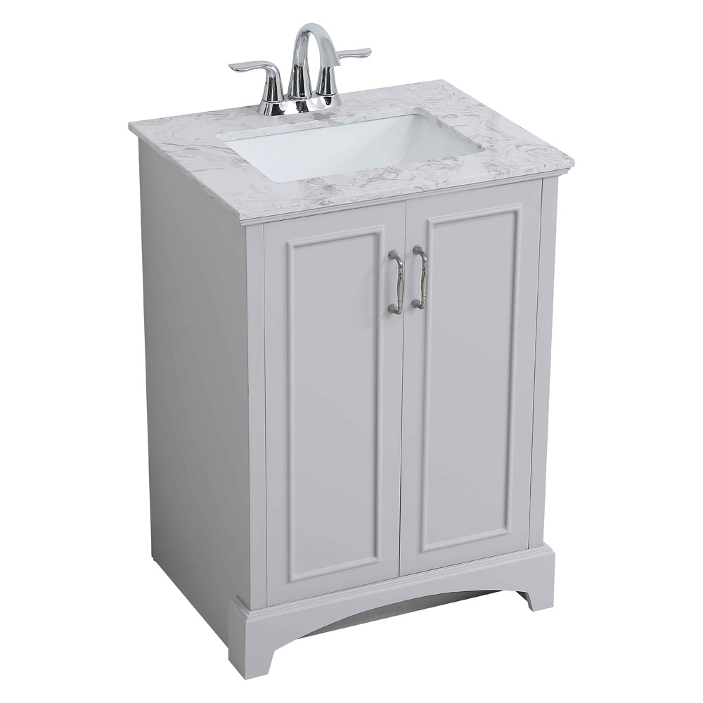 Elegant Bathroom Vanity - Gray, L 24" (VF90624GR)