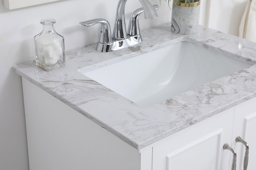 Elegant Bathroom Vanity - White, L 24" (VF90624WH)