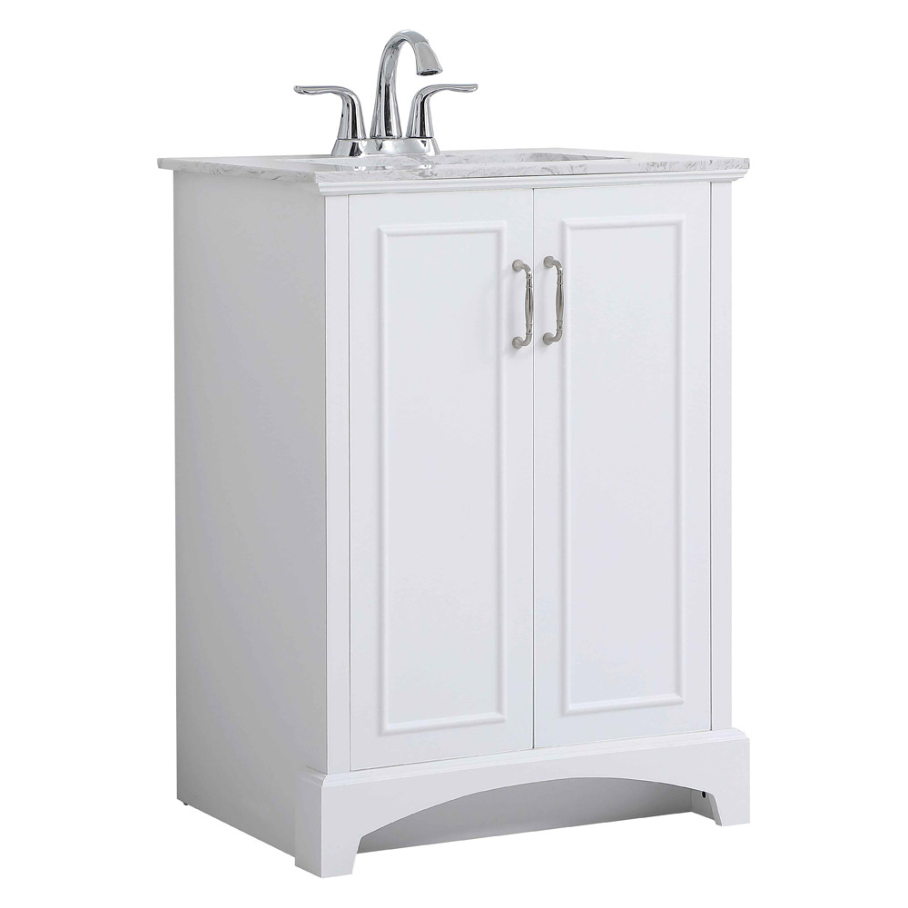 Elegant Bathroom Vanity - White, L 24" (VF90624WH)