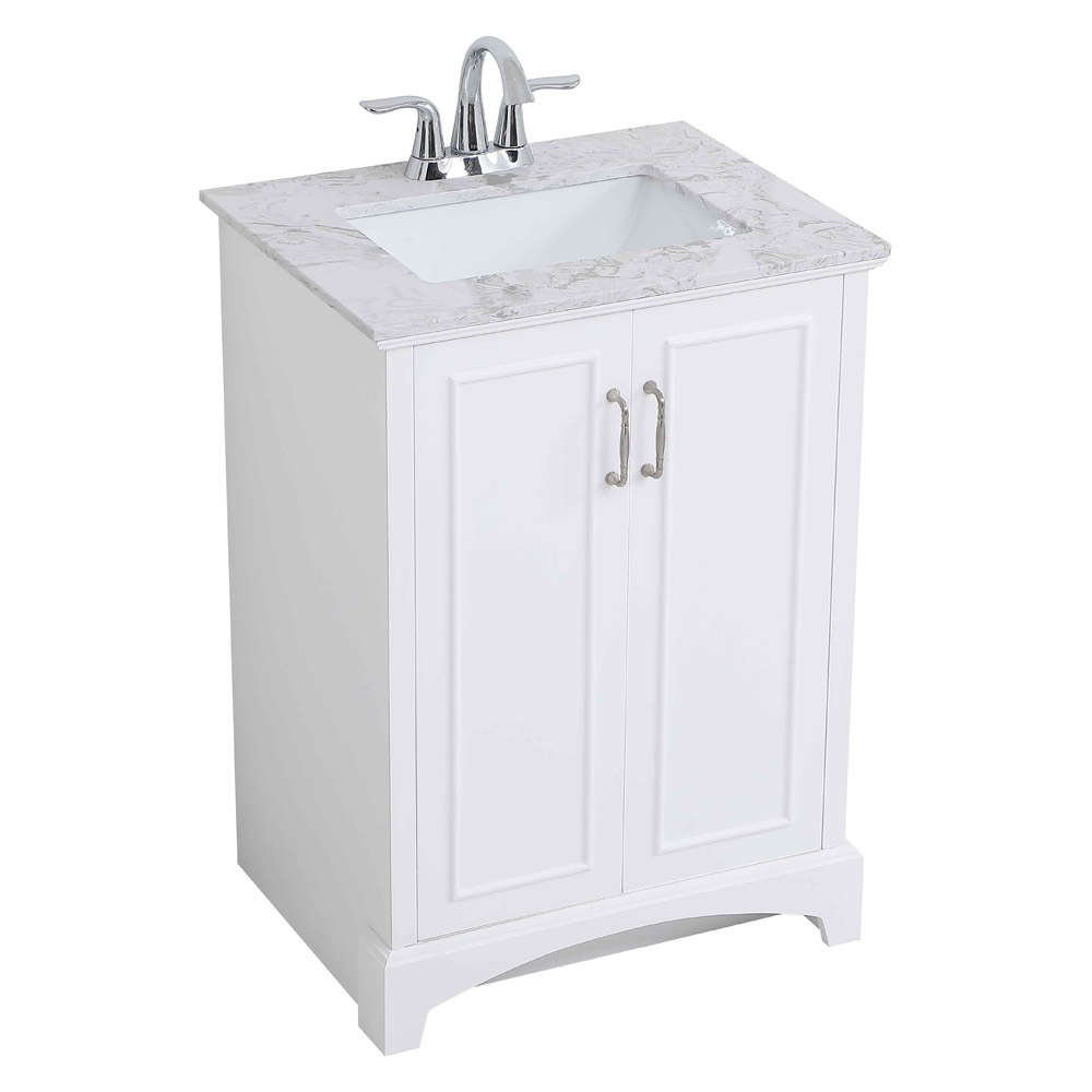 Elegant Bathroom Vanity - White, L 24" (VF90624WH)