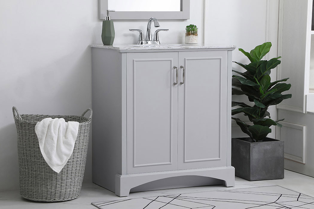 Elegant Bathroom Vanity - Gray, L 30" (VF90630GR)