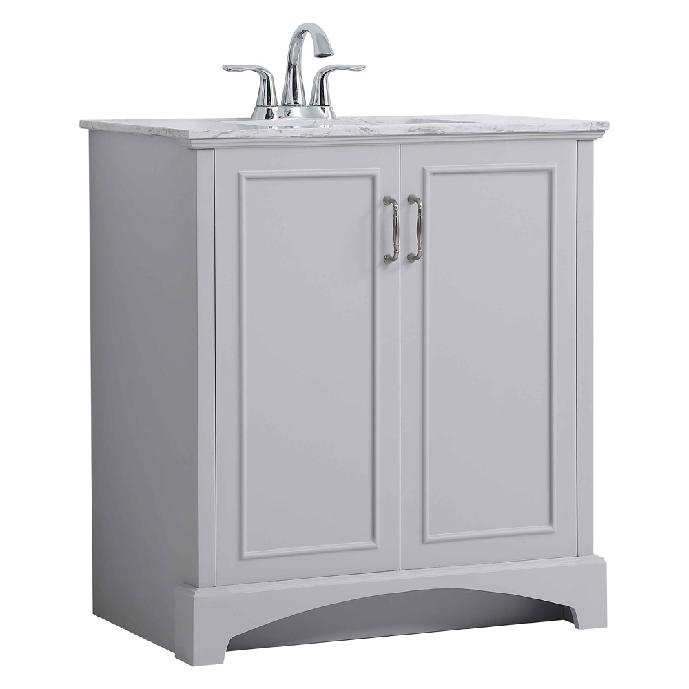 Elegant Bathroom Vanity - Gray, L 30" (VF90630GR)