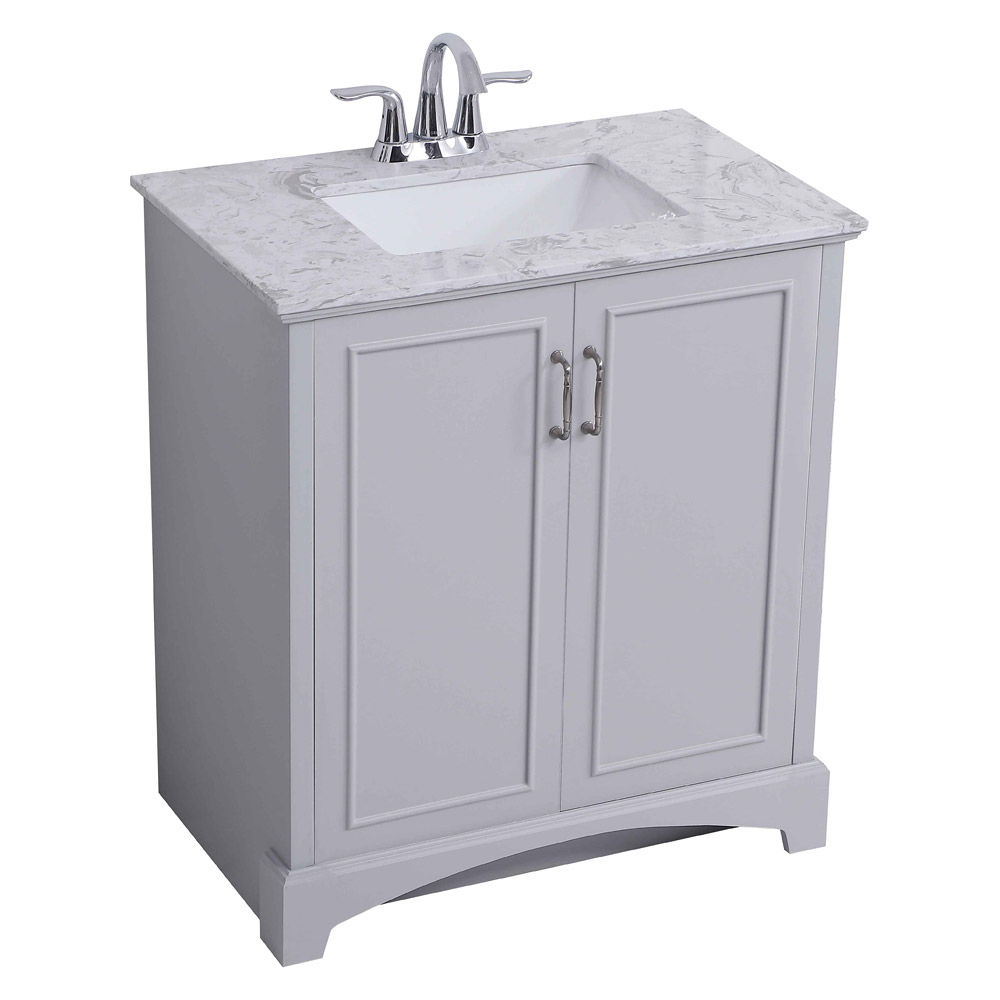 Elegant Bathroom Vanity - Gray, L 30" (VF90630GR)