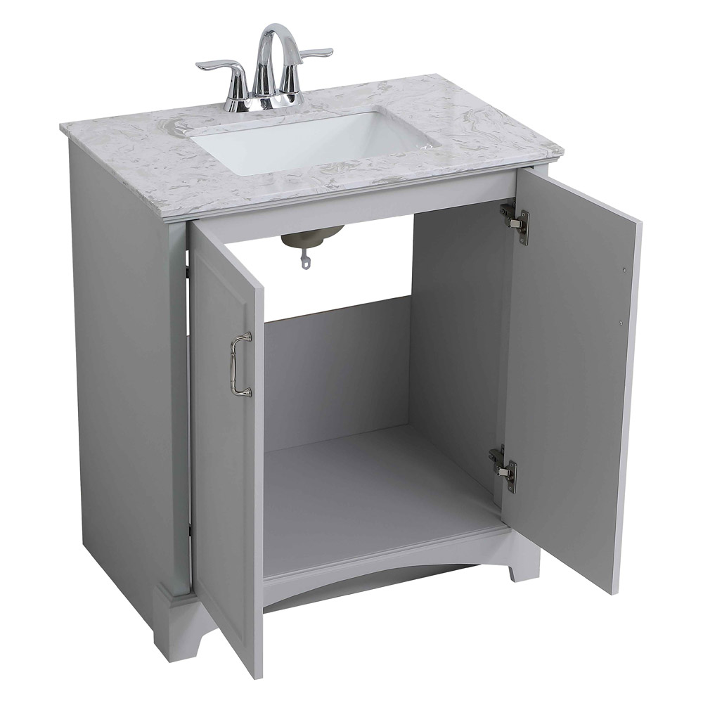 Elegant Bathroom Vanity - Gray, L 30" (VF90630GR)