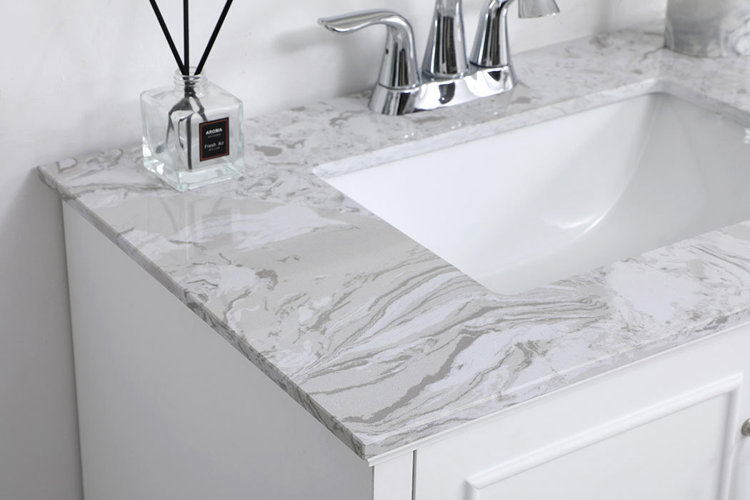 Elegant Bathroom Vanity - White, L 30" (VF90630WH)