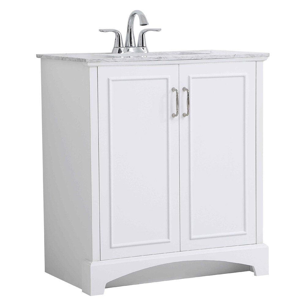 Elegant Bathroom Vanity - White, L 30" (VF90630WH)