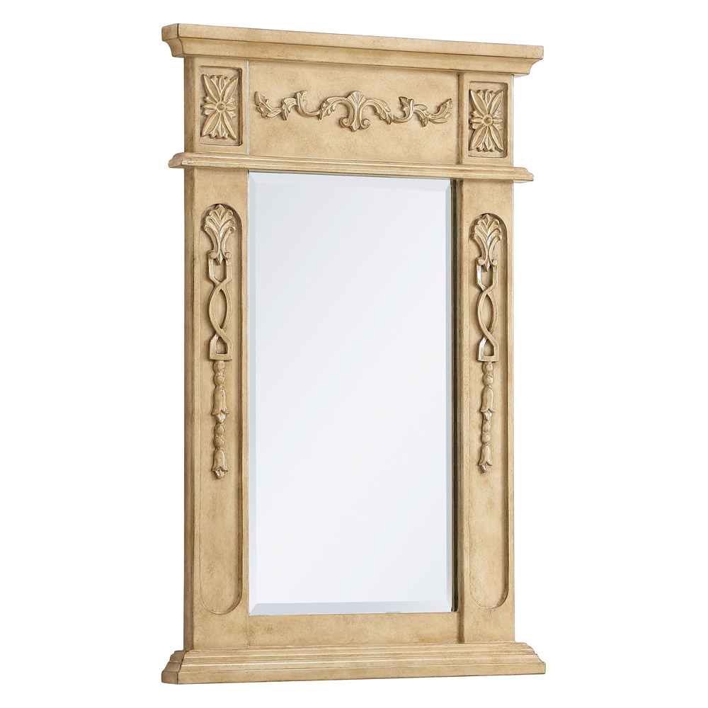 Elegant Wall Mirror - Antique Beige, L 18" (VM11828AB)