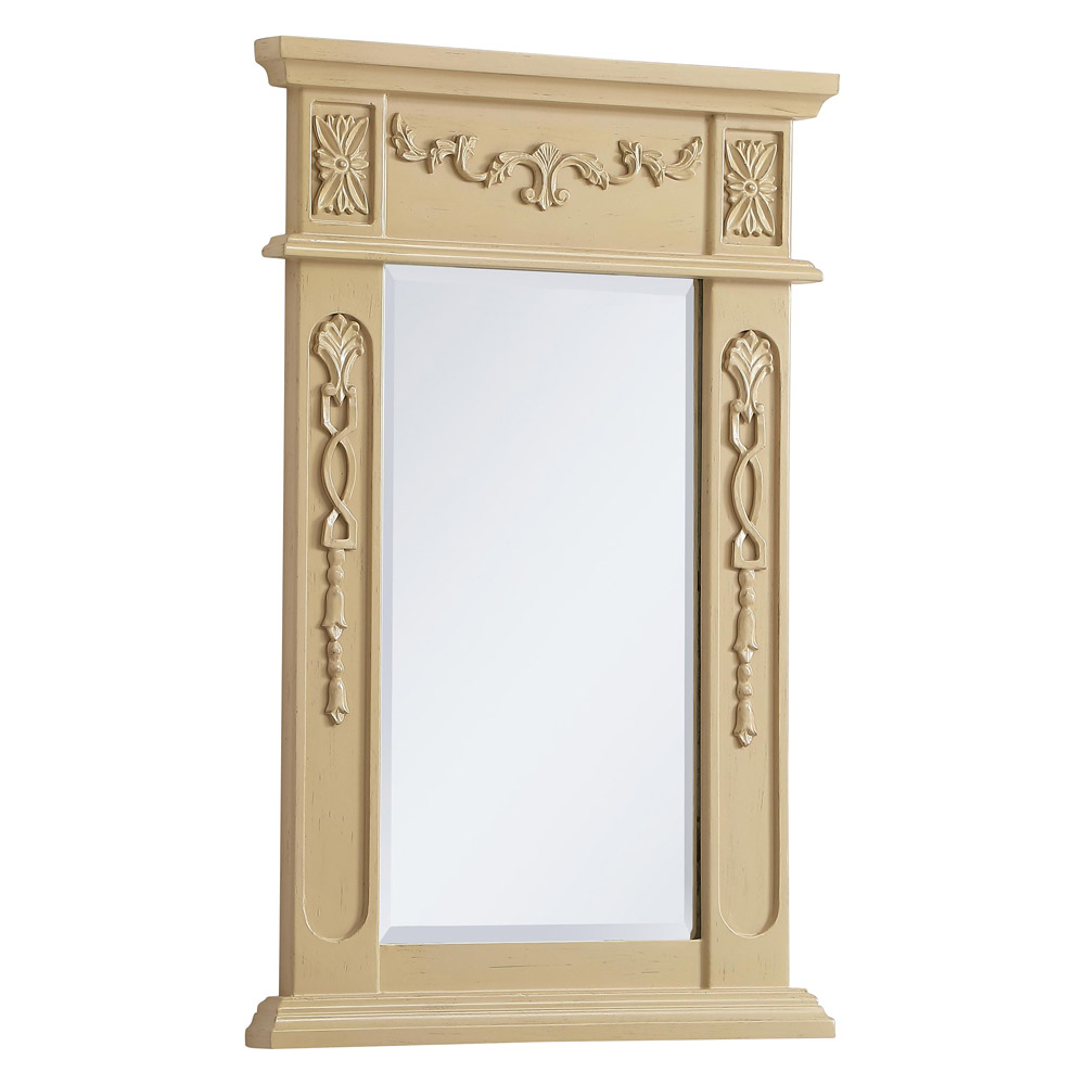 Elegant Wall Mirror - Light Antique Beige, L 18" (VM11828LT)