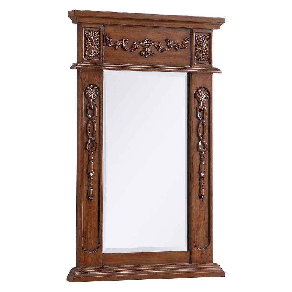 Elegant Wall Mirror - Teak, L 18" (VM11828TK)