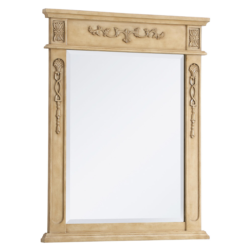 Elegant Wall Mirror - Antique Beige, L 28" (VM12836AB)