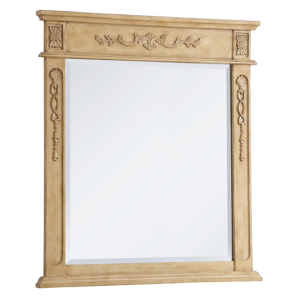 Elegant Wall Mirror - Antique Beige, L 32" (VM13236AB)