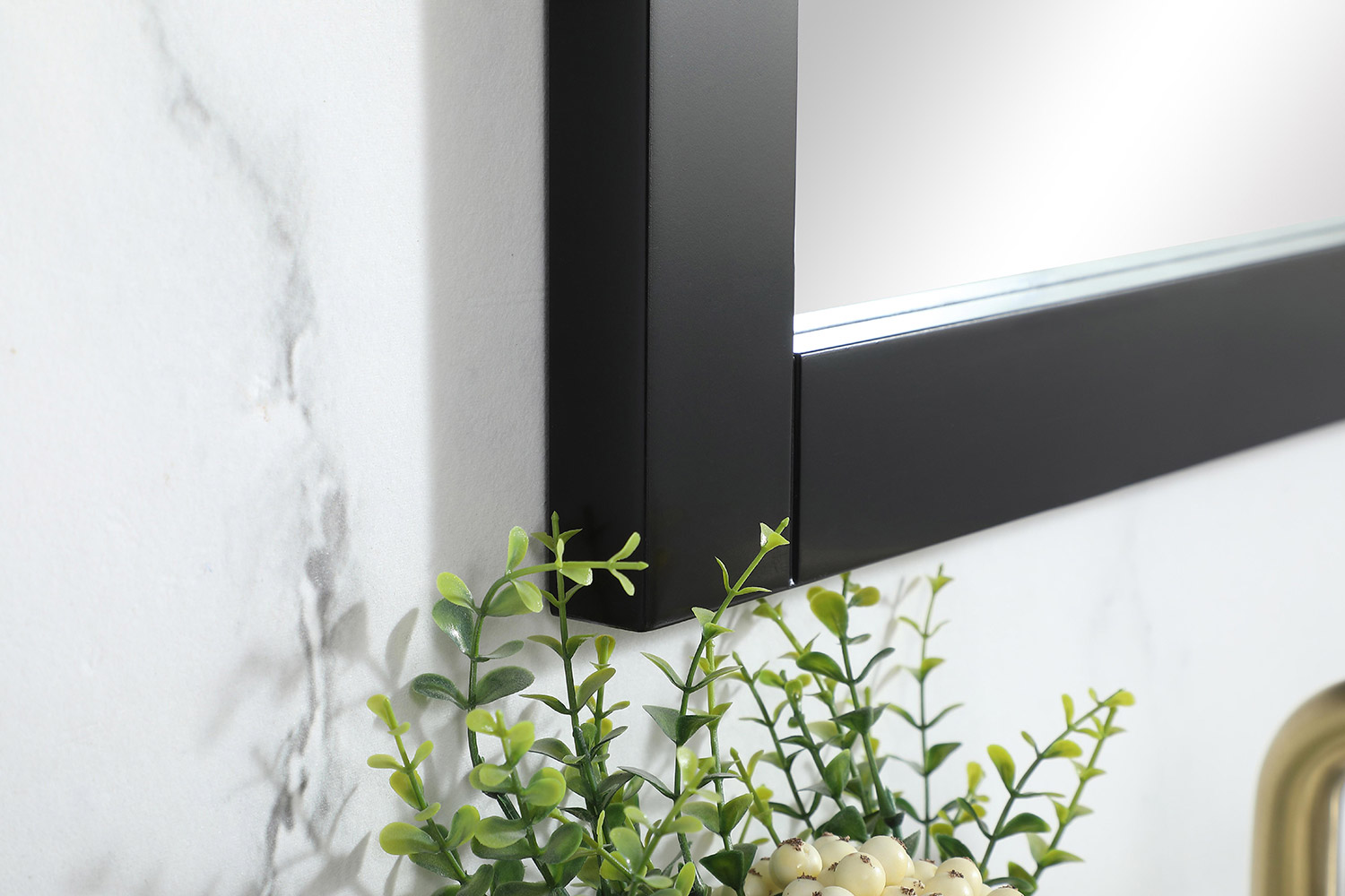 Elegant Wall Mirror - Black, D 18", H 32" (VM21832BK)