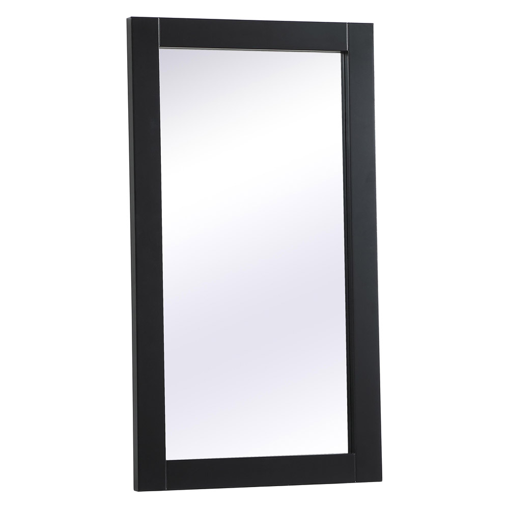 Elegant Wall Mirror - Black, D 18", H 32" (VM21832BK)