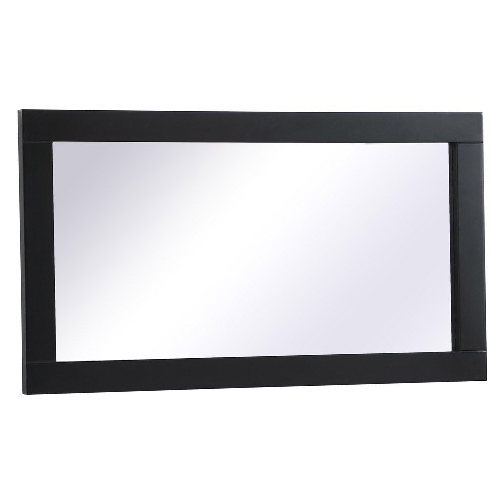 Elegant Wall Mirror - Black, D 18", H 32" (VM21832BK)